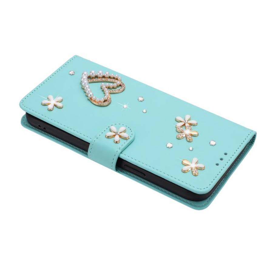 For Ulefone Note 17 Pro ZS01 Double-Layer Heart Floral Vegan Leather Phone Case with Wrist Strap(...