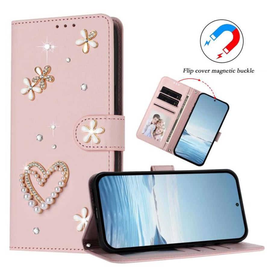 For Ulefone Note 18 Ultra/Note 18 Pro ZS01 Double-Layer Heart Floral Vegan Leather Phone Case wit...