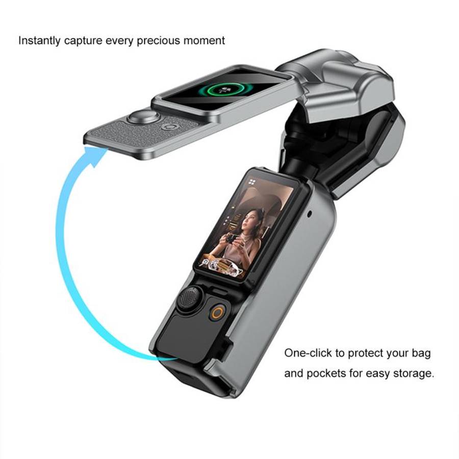 For DJI OSMO Pocket 3 GKK Gimbal Cover Screen Magnetic Full Cover with Strap(Black)