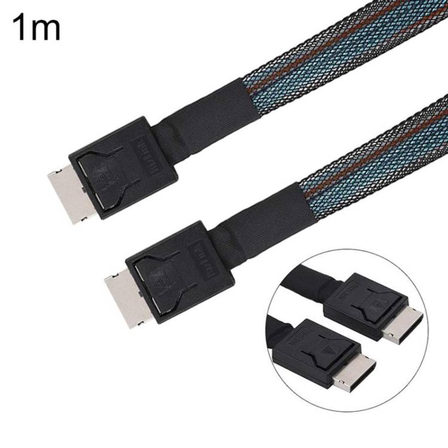 WG172 Oculink SFF-8611 to SFF-8611 PCIE4.0 MINISAS Cable, Length:1m