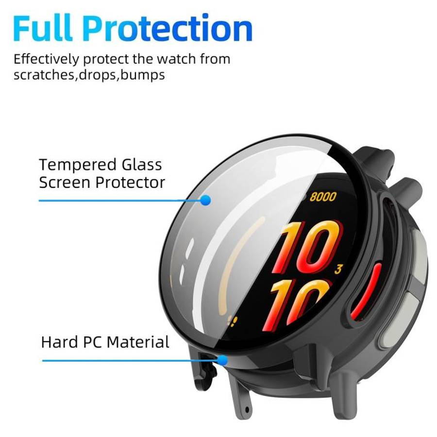For Garmin Bounce2 xDfind Tempered Film Integrated PC Children Watch Case(Black)