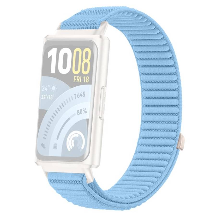 For Huawei Band 11 Pro / 11 xDfind Woven Nylon Hook And Loop Fastener Metal Interface Watch Band(...