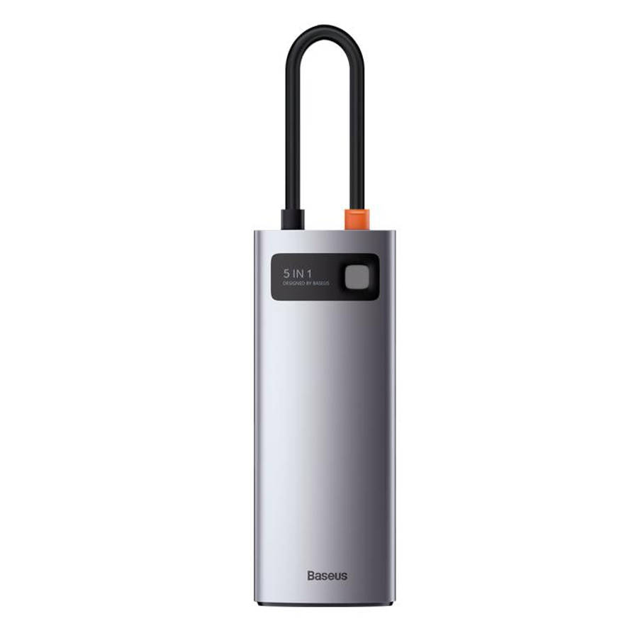 Baseus Metallic Glow Series CAHUB-CX0G 5 in 1 Multifunctional Type-C HUB Docking Station(Space Gray)
