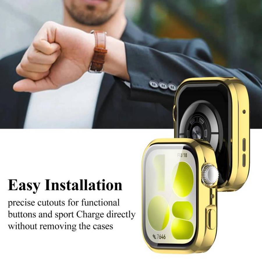 For Huawei Watch Fit 5 Pro xDfind Full-Coverage Electroplated TPU Watch Case(Gold)