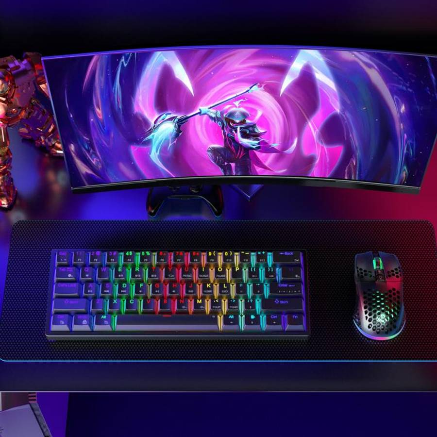 SOLAKAKA SM600 Hollowed Out RGB Tri-mode Wireless Gaming Mouse(Black)