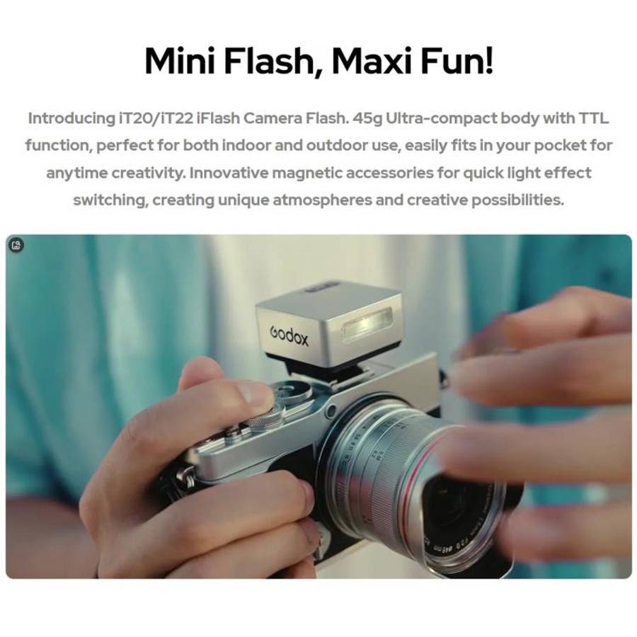 Godox iT20 TTL Mini iFlash Camera Flash Light, Model:iT20 S For Sony(Silver)