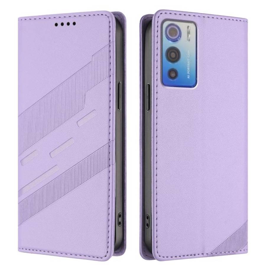 For Doogee N60 Pro Embossed Multi-functional Wallet Retro Leather Phone Case(Light Purple)