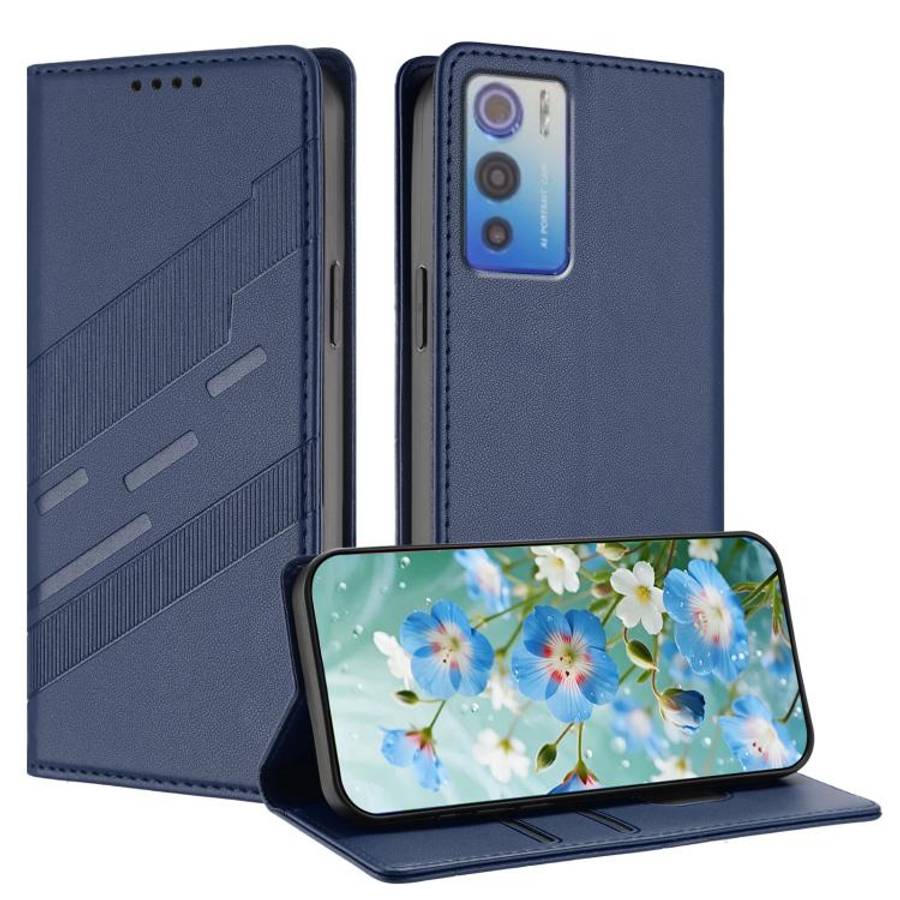 For Doogee N60 Pro Embossed Multi-functional Wallet Retro Leather Phone Case(Dark Blue)