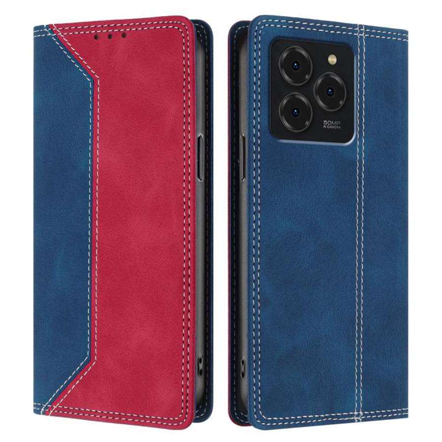 For Ulefone Note 20 Pro Skin Feel Two-tone RFID Blocking Vegan Leather Phone Case(Red)