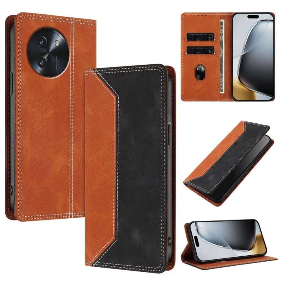 For Doogee Note 59 / 59 Pro Skin Feel Two-tone RFID Blocking Vegan Leather Phone Case(Black)