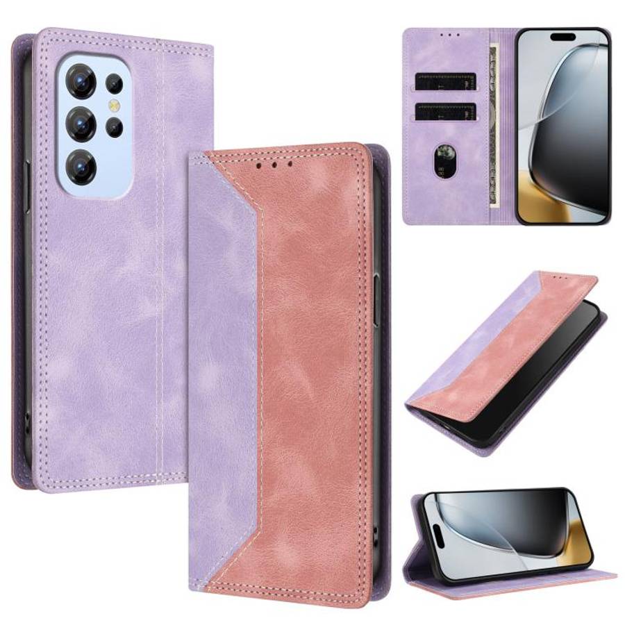 For Oukitel C1 / C1 Pro Skin Feel Two-tone RFID Blocking Vegan Leather Phone Case(Pink)