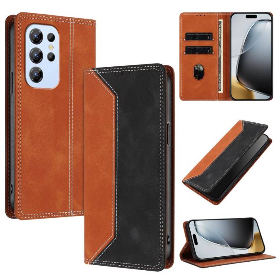 For Oukitel C1 / C1 Pro Skin Feel Two-tone RFID Blocking Vegan Leather Phone Case(Black)