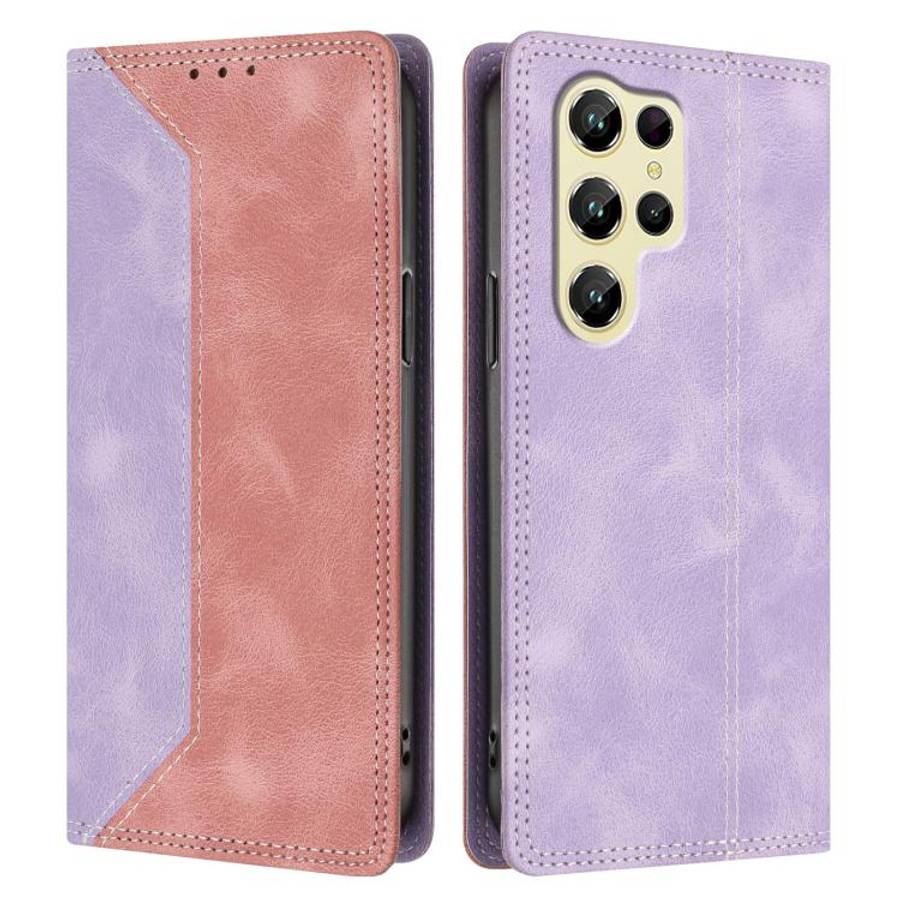 For Oukitel C61 / C61 Pro Skin Feel Two-tone RFID Blocking Vegan Leather Phone Case(Pink)