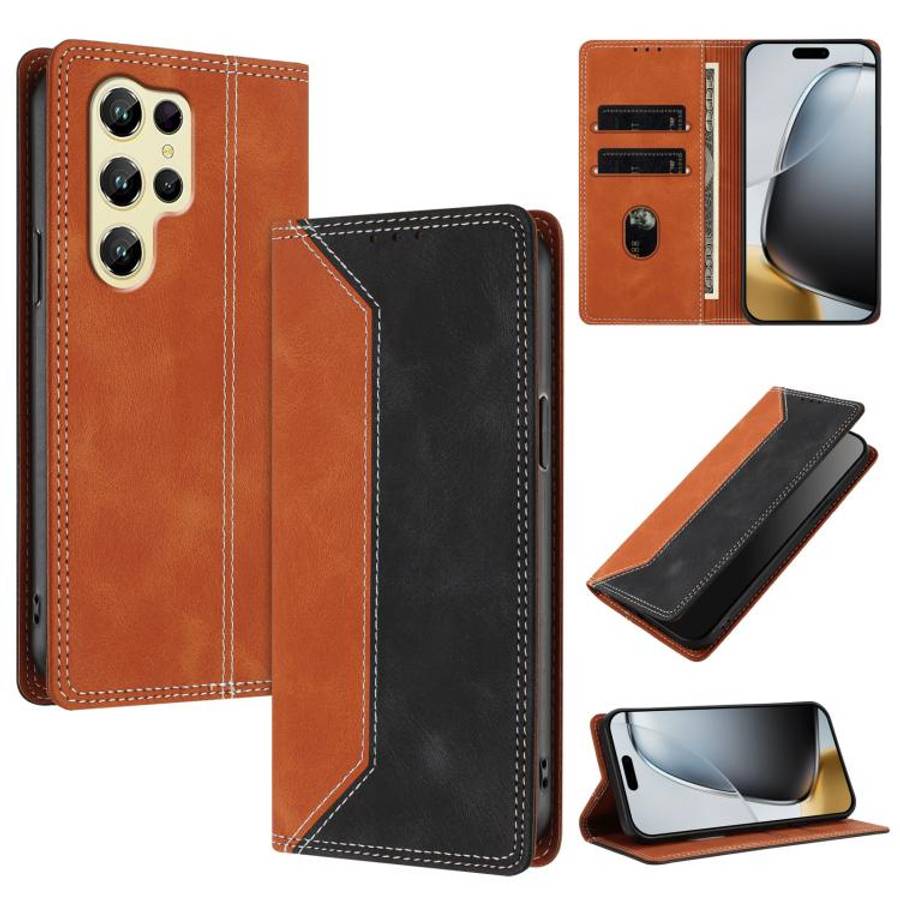For Oukitel C61 / C61 Pro Skin Feel Two-tone RFID Blocking Vegan Leather Phone Case(Black)