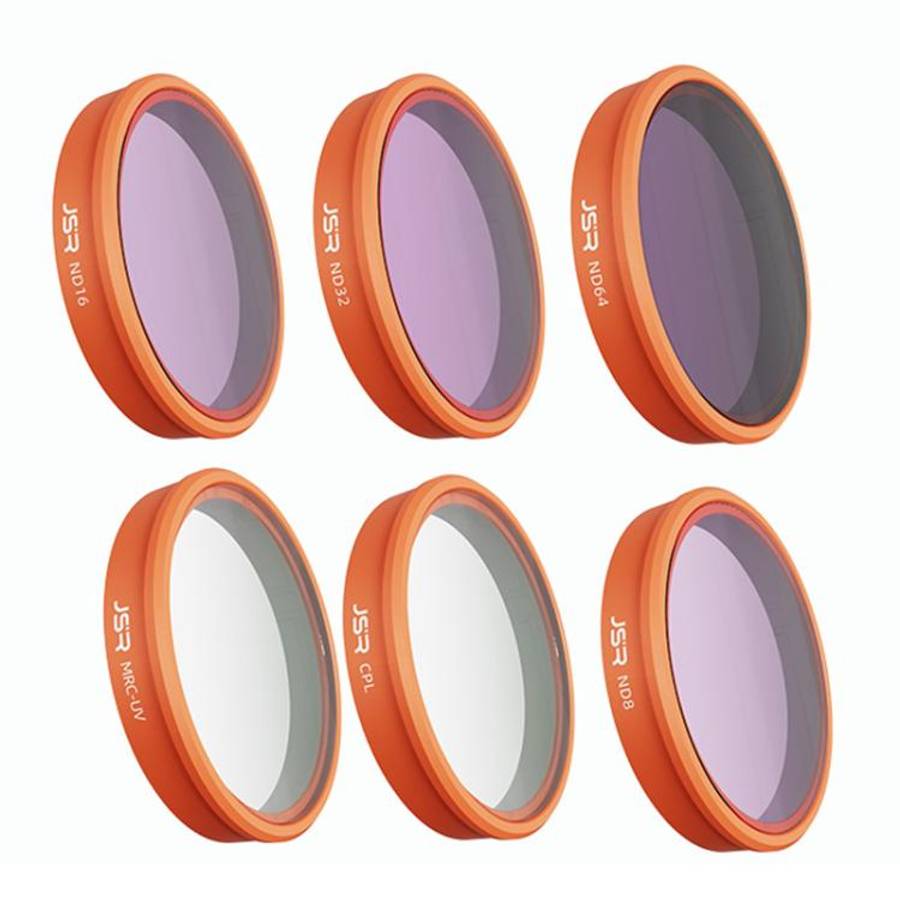 For DJI Osmo Action 6 JSR KO Series Camera Lens Filter, Filter:6 in 1 ND8-64 UV CPL