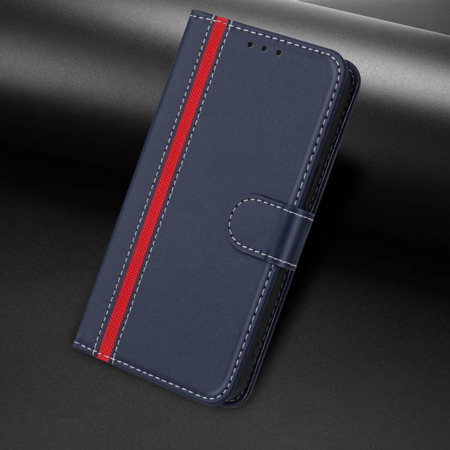 For Blackview A55 Pro Color Block Card Slots Vegan Leather Phone Case(Blue)