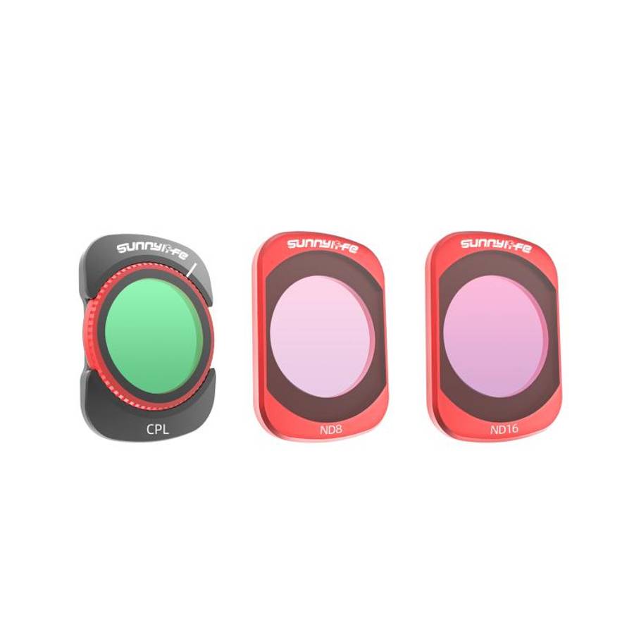 For DJI OSMO Pocket 3 Sunnylife Camera Lens Magnetic Metal Filter, Filter:3 in 1 CPL ND8/16
