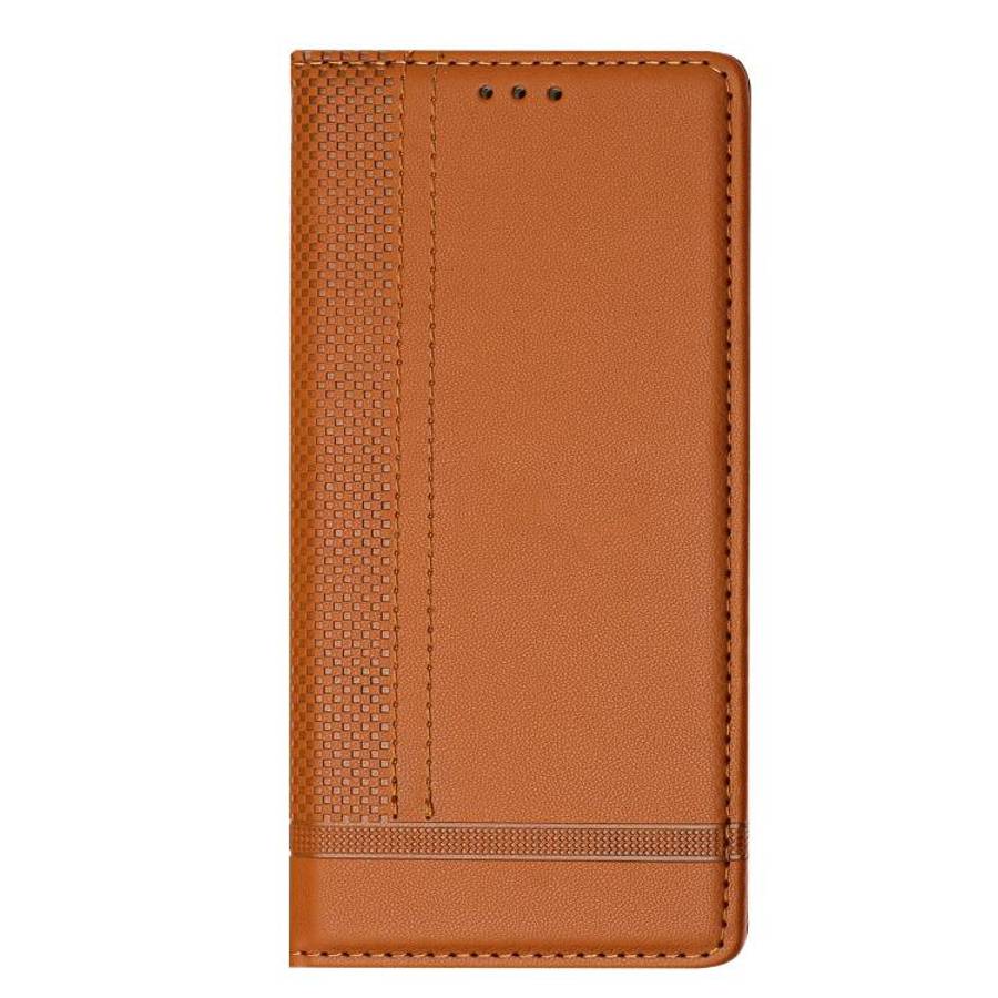 For Oukitel C60 Stitching Design Scratch-Resistant Vegan Leather Phone Case(Brown)