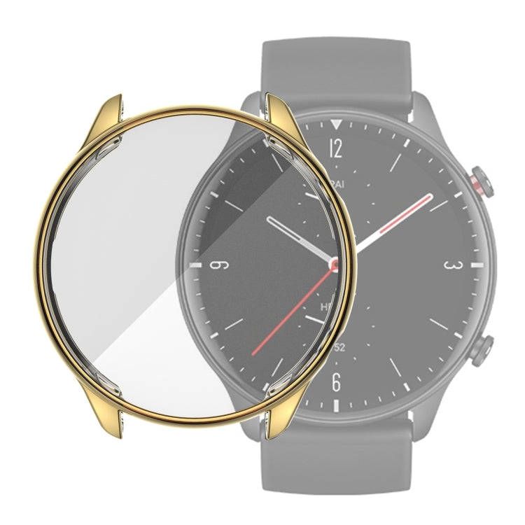 For Amazfit GTR 2 TPU Electroplating Protective Case Cover(Gold)