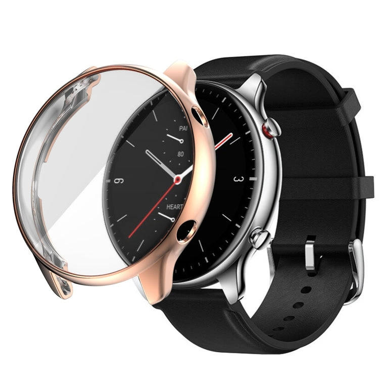For Amazfit GTR 2 TPU Electroplating Protective Case Cover(Rose Gold)
