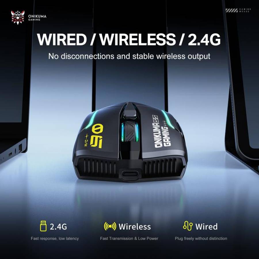 ONIKUMA DM06 RGB Three-mode E-sports Gaming Mouse
