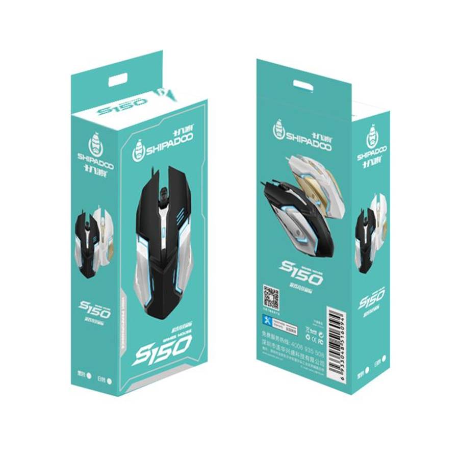 SHIPADOO S150 4D 1600 DPI Ergonomic Optical USB Wired Mouse(Black)