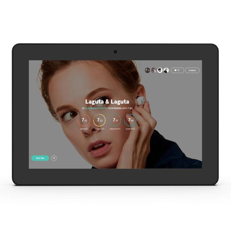 WF1036T 10.1 inch HD Touch Screen Digital Signage, 2GB+16GB, Android 11 RK3566 Quad Core, Plug:US...