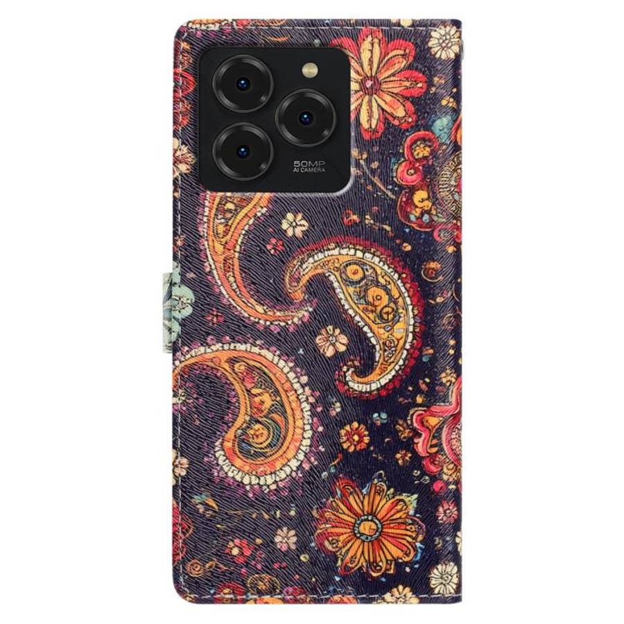 For Ulefone Note 20 Pro CH002 Colored Drawing Buckle Clasp Vegan Leather Phone Case(Paisley Pattern)