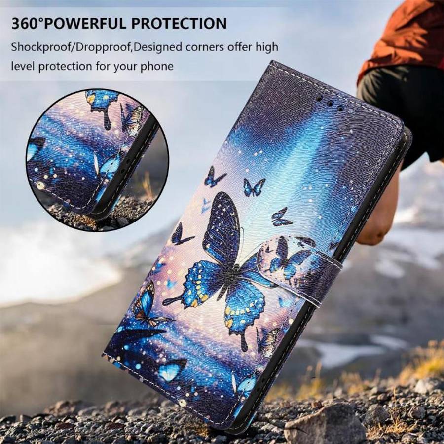 For Ulefone Note 20 Pro CH002 Colored Drawing Buckle Clasp Vegan Leather Phone Case(Fluorescent B...