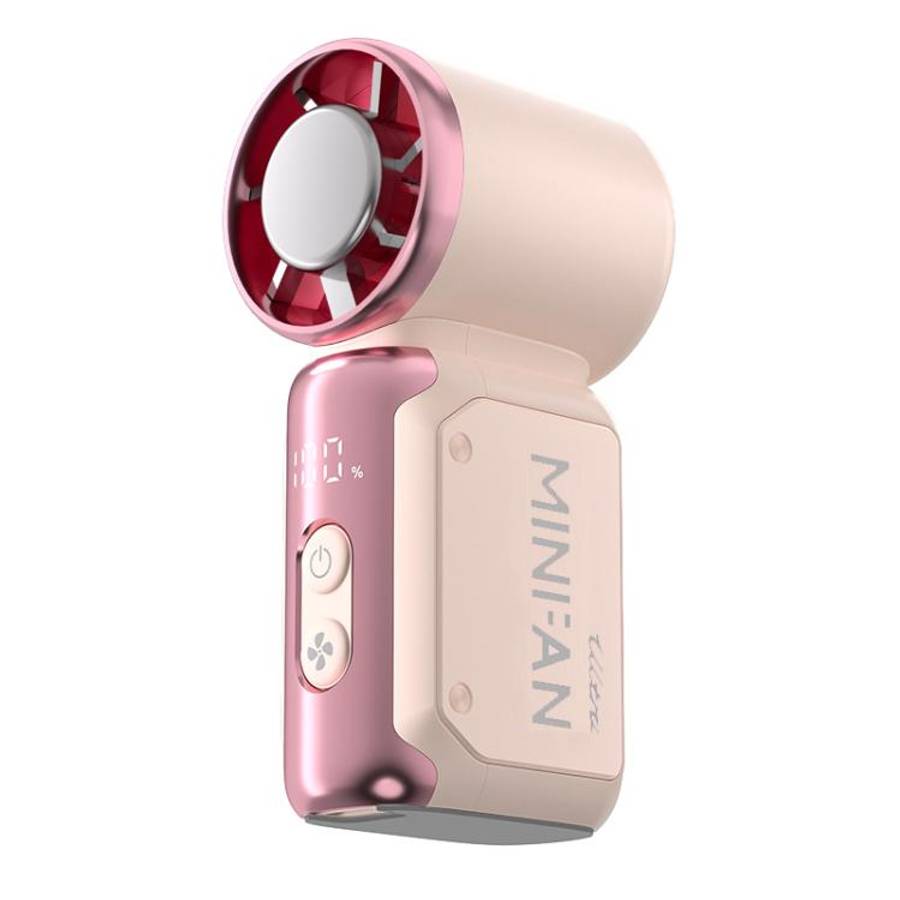 K813 Mini High Speed Cooling Fan with Digital Display(Pink)