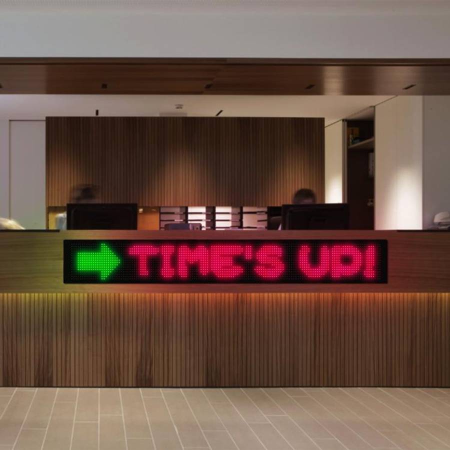16 x 144 Pixels  Ultra-Thin Waterproof Programmable LED Flexible Matrix Display Screen, Plug:EU Plug