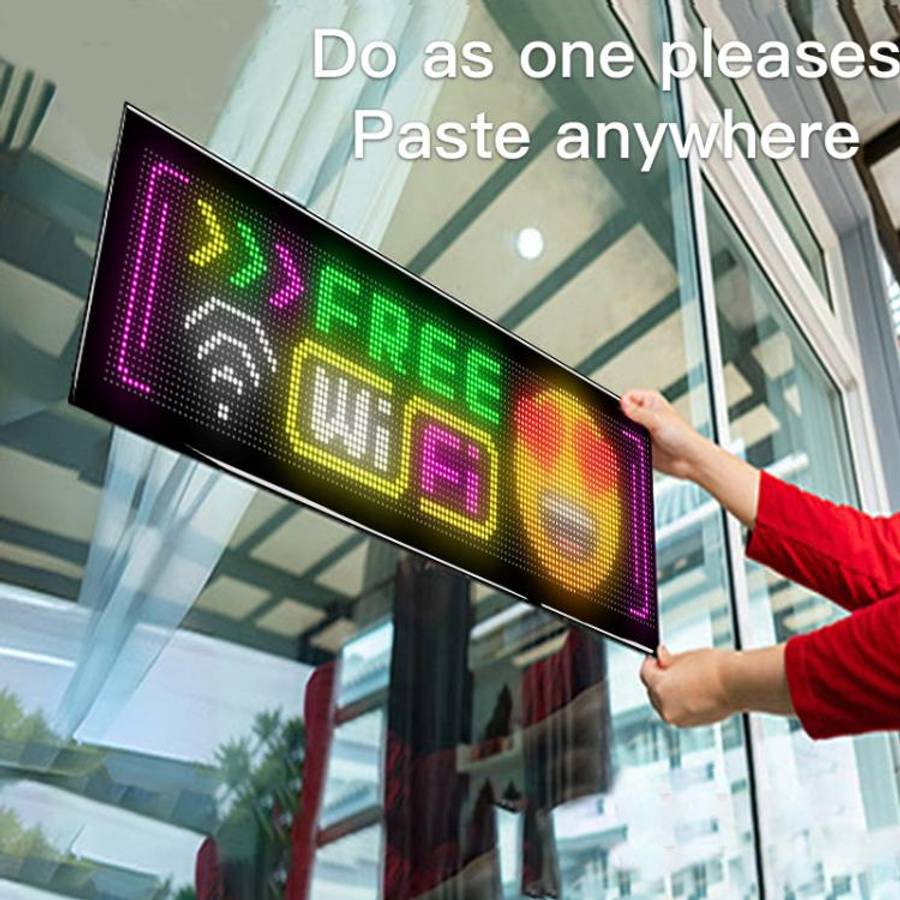 Double Row Ultra-Thin Waterproof LED Flexible Advertising Matrix Display Screen, Type:USB 32x160 ...