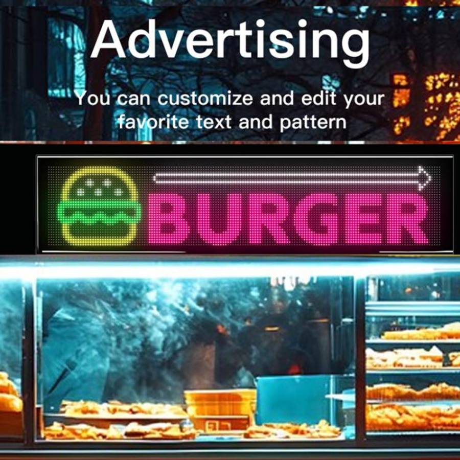 Double Row Ultra-Thin Waterproof LED Flexible Advertising Matrix Display Screen, Type:USB 32x160 ...