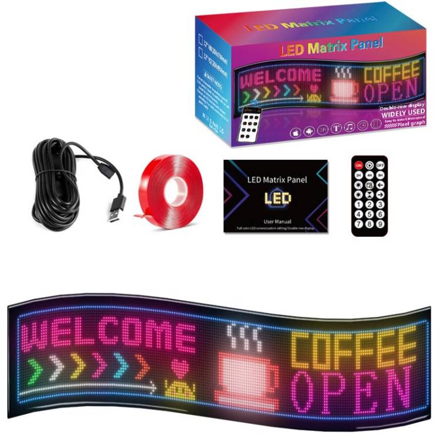Double Row Ultra-Thin Waterproof LED Flexible Advertising Matrix Display Screen, Type:USB 32x192 ...