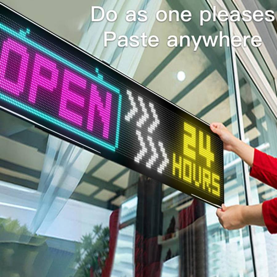 Double Row Ultra-Thin Waterproof LED Flexible Advertising Matrix Display Screen, Type:USB 32x192 ...