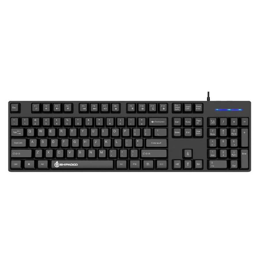 SHIPADOO K600 Wide System Compatibility Ergonomic Wired Keyboard(Black)