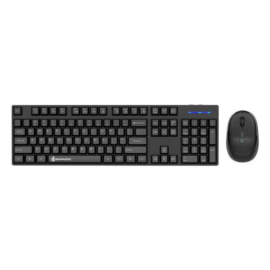 SHIPADOO W1060 2.4G 1600 DPI Wireless Keyboard Mouse Set(Black)