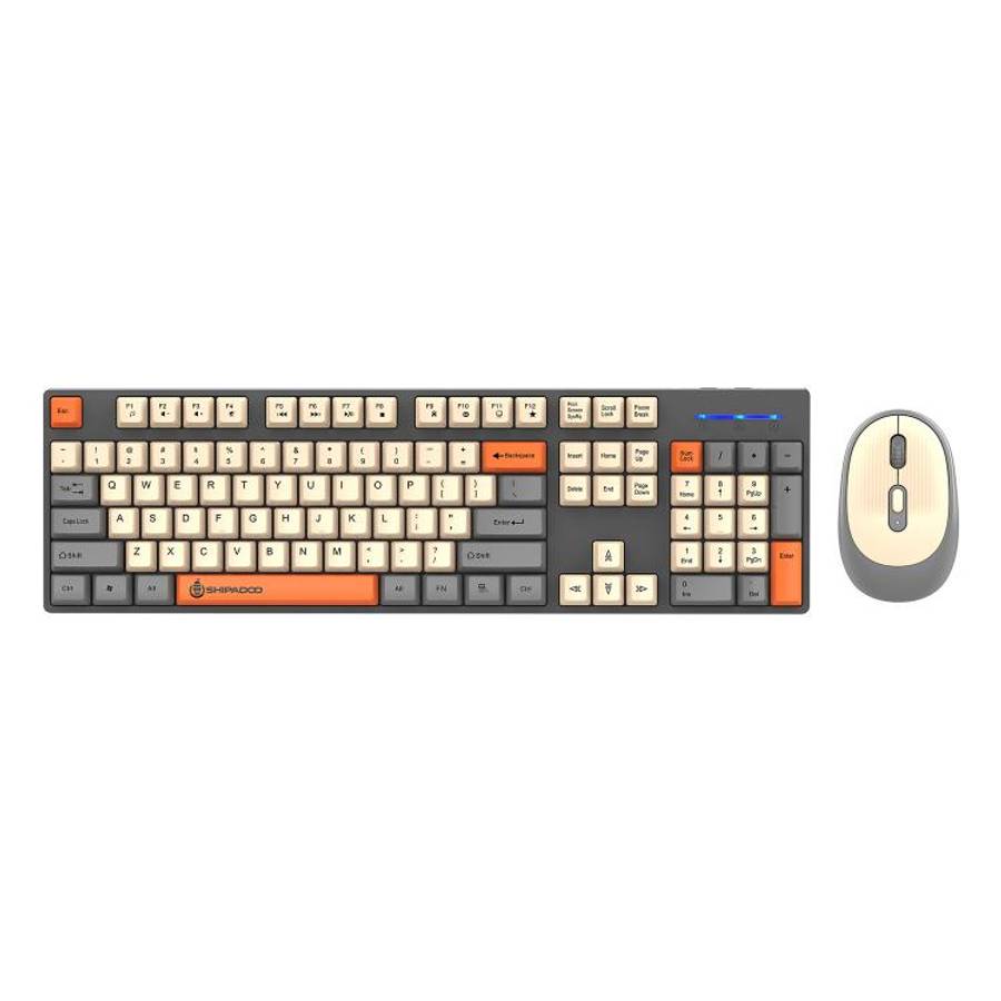 SHIPADOO W1060 2.4G 1600 DPI Wireless Keyboard Mouse Set(Gray)