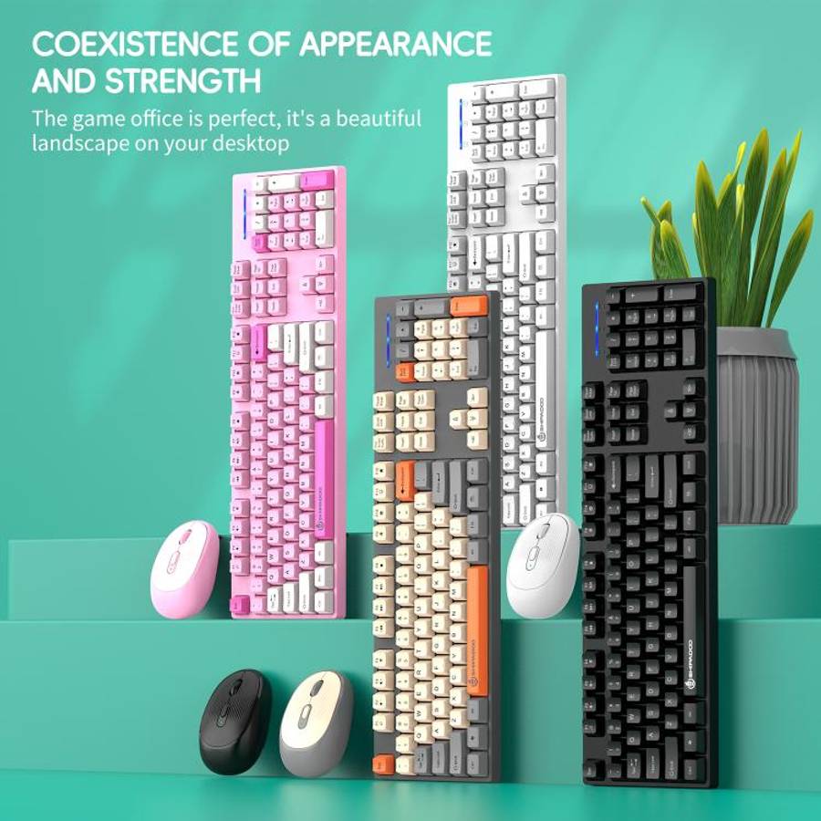 SHIPADOO W1060 2.4G 1600 DPI Wireless Keyboard Mouse Set(Gray)