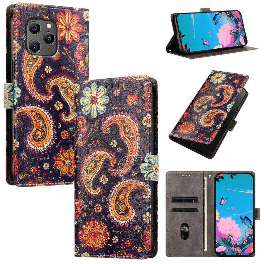 For Blackview BV5300 / BV5300 Pro CH002 Colored Drawing Buckle Clasp Vegan Leather Phone Case(Pai...
