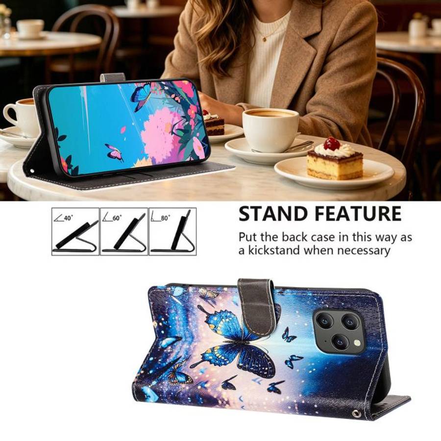 For Blackview BV5300 / BV5300 Pro CH002 Colored Drawing Buckle Clasp Vegan Leather Phone Case(Flu...