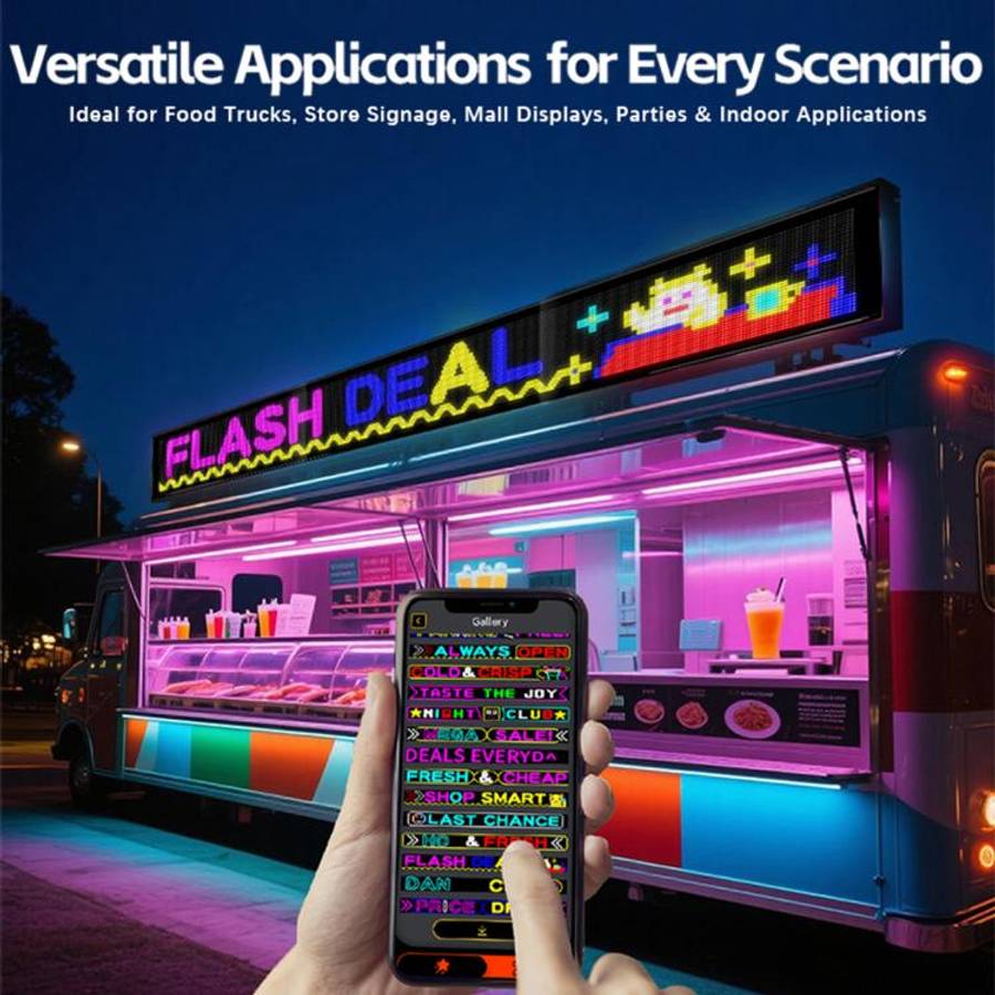 32x384 Pixels Dual Row Ultra-Thin LED Flexible Advertising Matrix Display Screen, Size: 287 x 29....