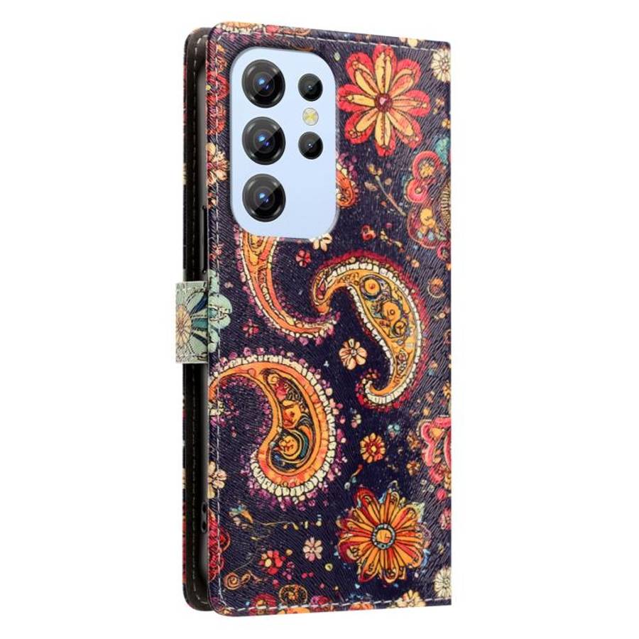For Oukitel C1 / C1 Pro CH002 Colored Drawing Buckle Clasp Vegan Leather Phone Case(Paisley Pattern)