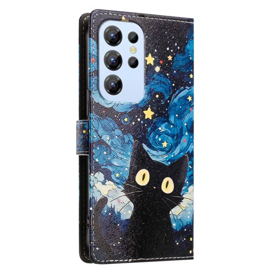 For Oukitel C1 / C1 Pro CH002 Colored Drawing Buckle Clasp Vegan Leather Phone Case(Star Cat)