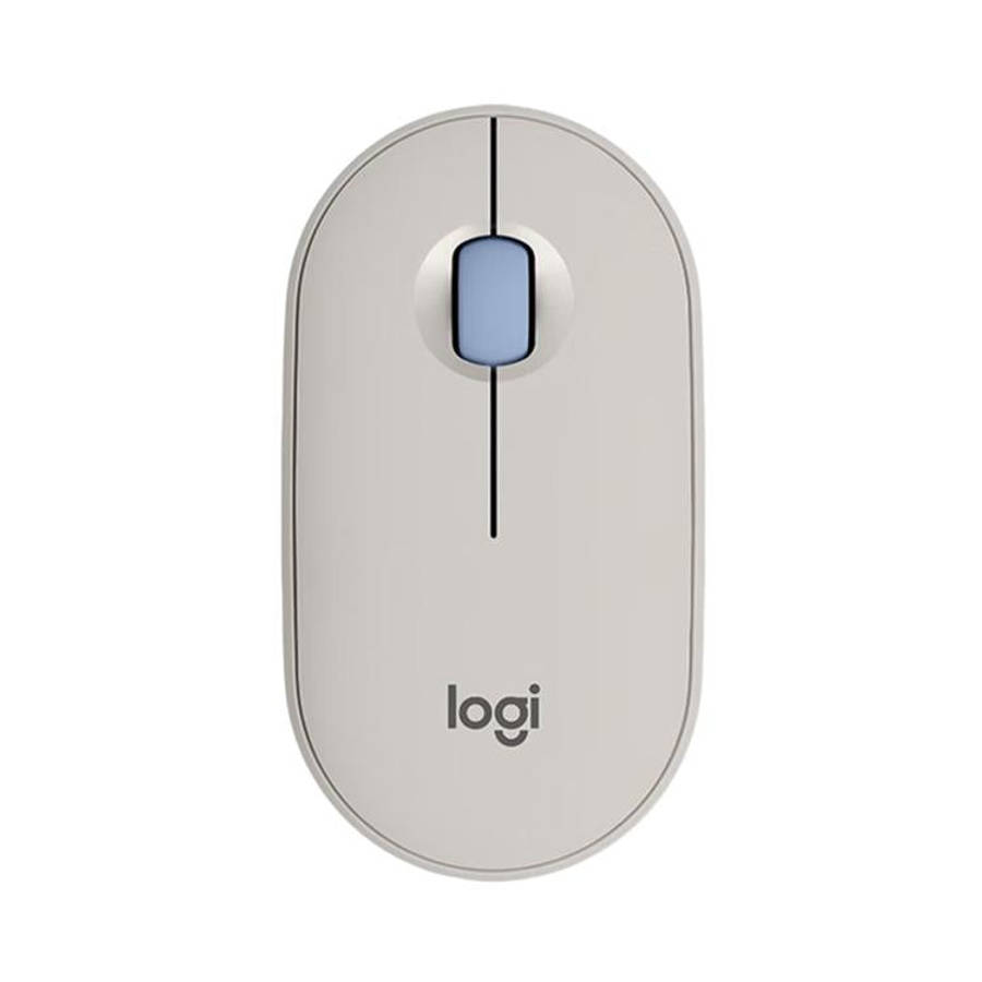 Logitech PEBBLE 2.0 M350S 4000DPI Ultra-Thin Dual-Mode Wireless Bluetooth Mouse(Beige)