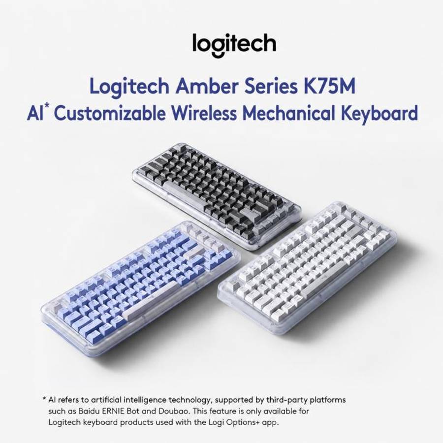 Logitech ALTO KEYS K75M Amber Series Custom Tri-Mode Wireless Mechanical Keyboard(Blue Purple)