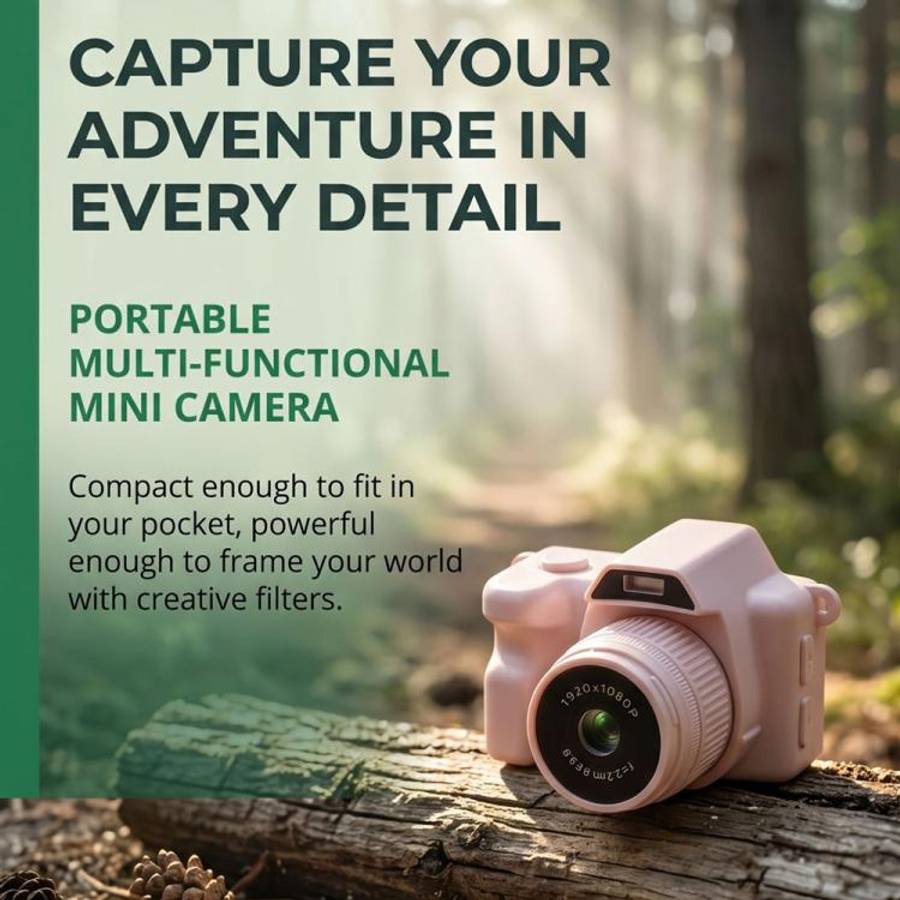 L300 2MP Mini Thumb Action Camera(Pink)