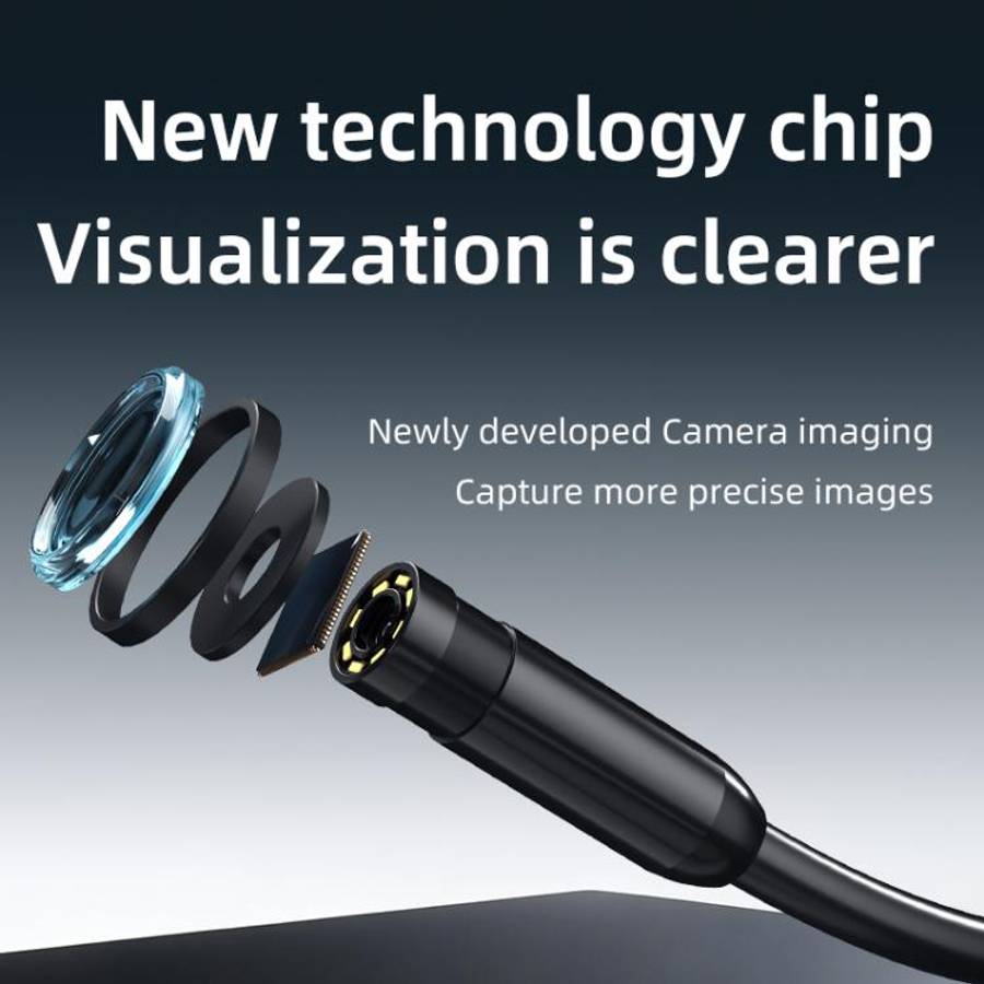 AN112T Type-C, Micro USB and 8 Pin IP67 8LEDs 5.5mm Industry Digital Endoscope, Cable Length:10m ...