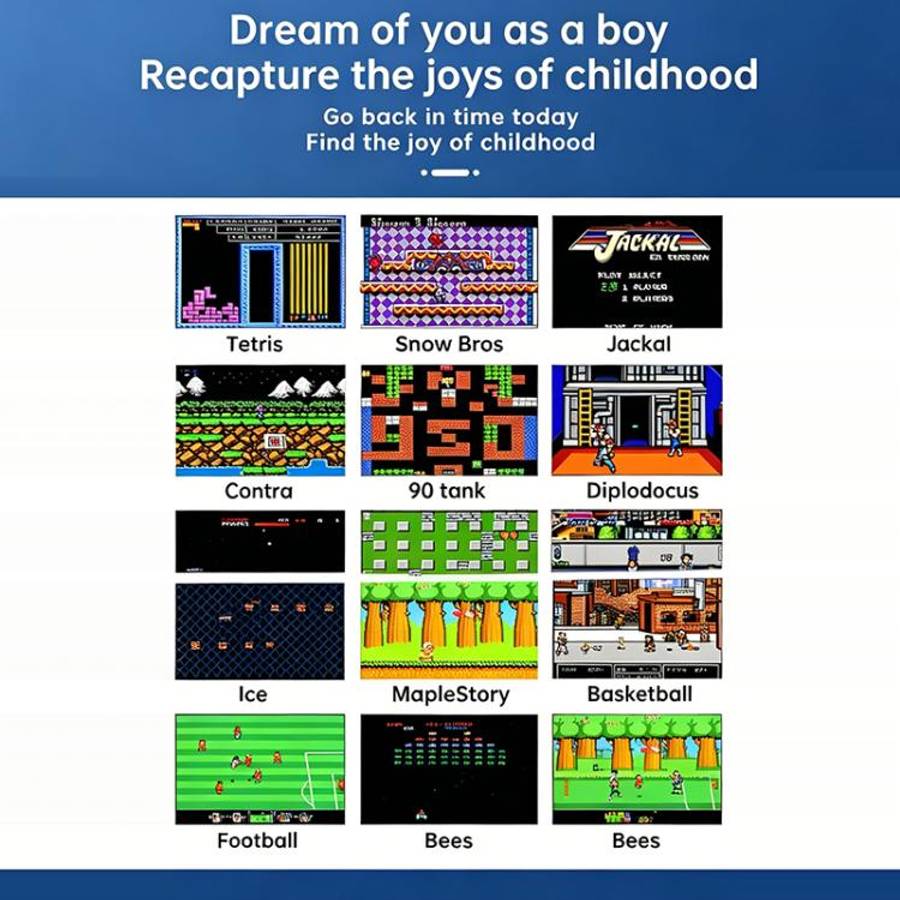 G9 3.0 inch Screen Portable Retro Handheld Video Game Console Built-in 600 Games, Model:Triple(Blue)