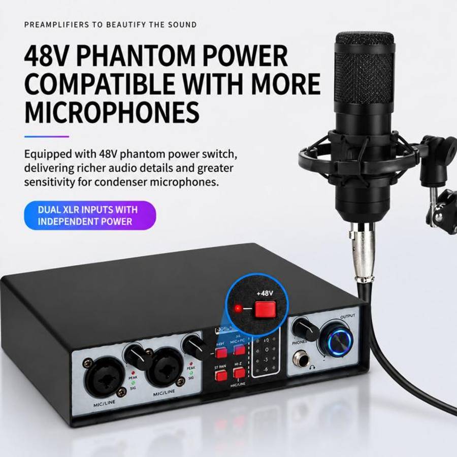 UR22MK Multi-function Professional Mixer External Live Streaming Sound Card(Black)